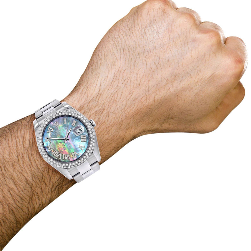 Rolex Datejust II Watch | 41 MM | Dark Mother of Pearl Dial | Two Row | Oyster Band
