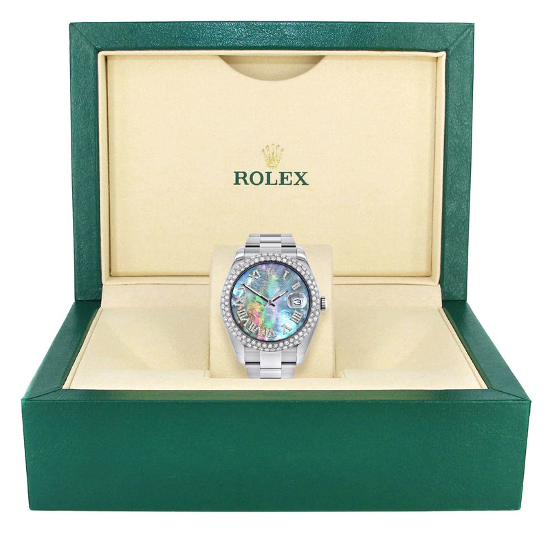 Rolex Datejust II Watch | 41 MM | Dark Mother of Pearl Dial | Two Row | Oyster Band