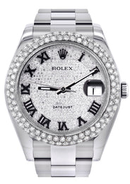 Womens Rolex Datejust II Watch | 41 MM | Diamond Roman Numeral Dial | Two Row | Oyster Band