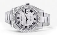 Womens Rolex Datejust II Watch | 41 MM | Diamond Roman Numeral Dial | Two Row | Oyster Band
