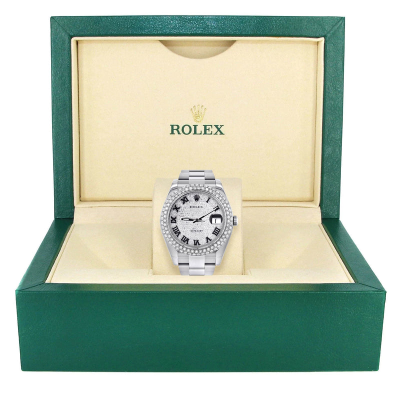 Rolex Datejust II Watch | 41 MM | Diamond Roman Numeral Dial | Two Row | Oyster Band