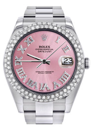 Rolex Datejust II Watch | 41 MM | Pink Roman Numeral Dial | Two Row | Oyster Band