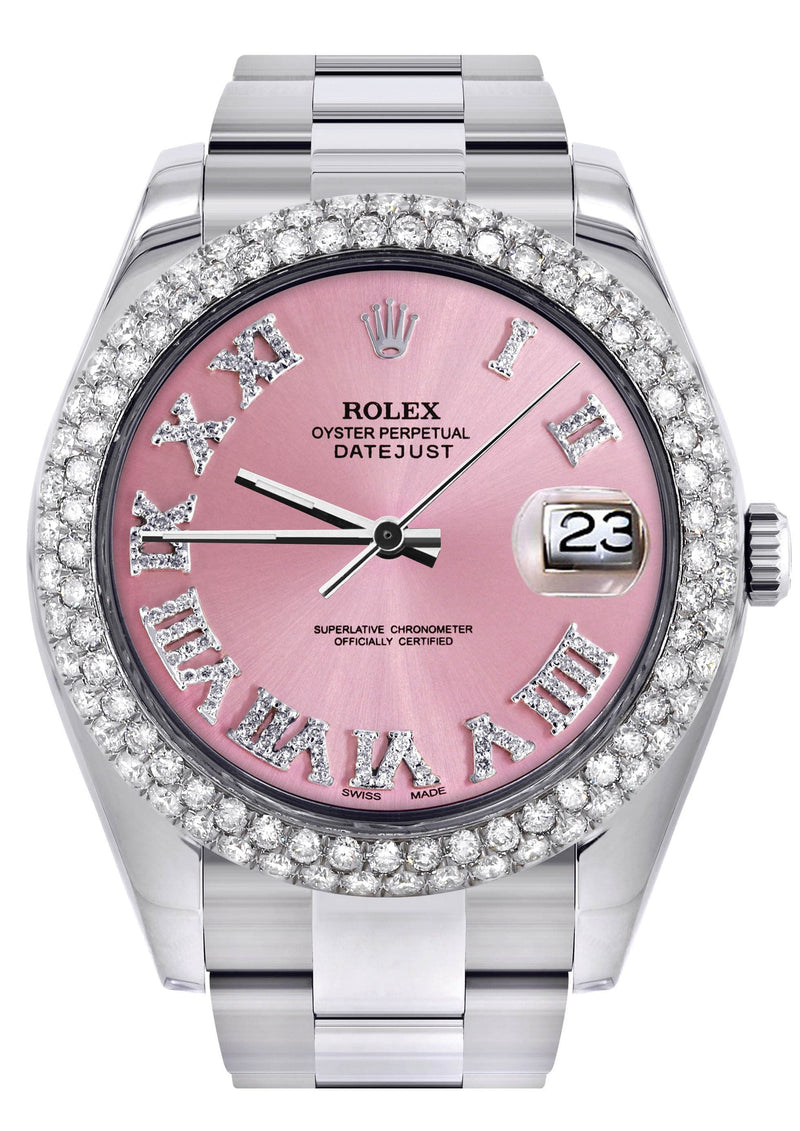 Rolex Datejust II Watch | 41 MM | Pink Roman Numeral Dial | Two Row | Oyster Band