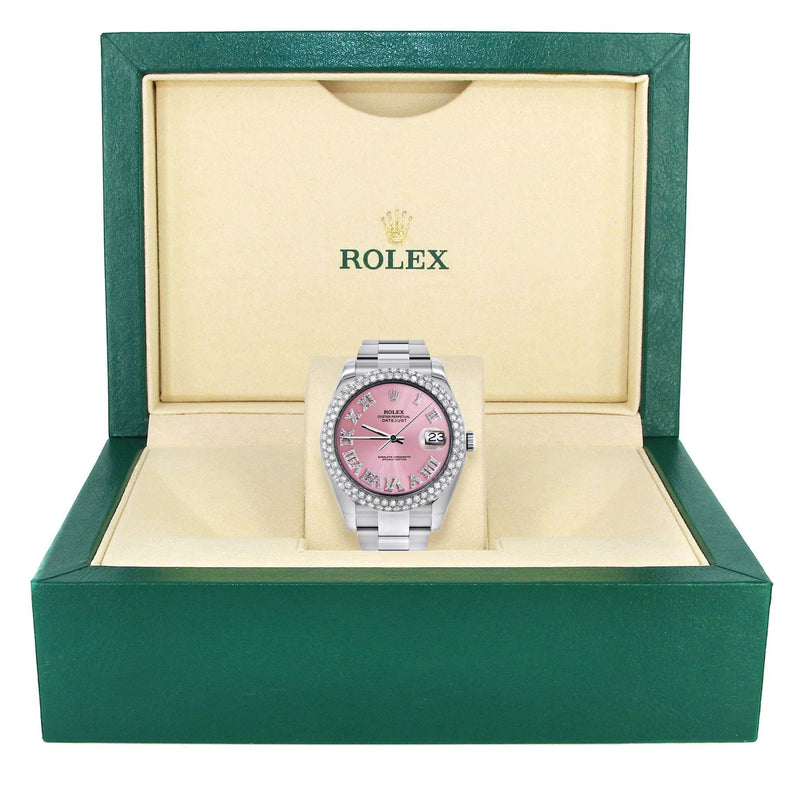 Rolex Datejust II Watch | 41 MM | Pink Roman Numeral Dial | Two Row | Oyster Band
