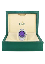 Womens Rolex Datejust II Watch | 41 MM | Violet Roman Numeral Dial | Two Row | Oyster Band