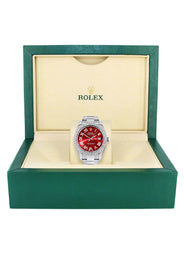 Womens Rolex Datejust II Watch | 41 MM | Red Roman Numeral Dial | Two Row | Oyster Band