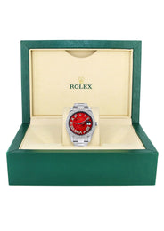 Rolex Datejust II Watch | 41 MM | Red Pearl Roman Numeral Dial | Two Row | Oyster Band
