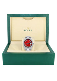 Womens Rolex Datejust II Watch | 41 MM | Red Pearl Roman Numeral Dial | Two Row | Oyster Band