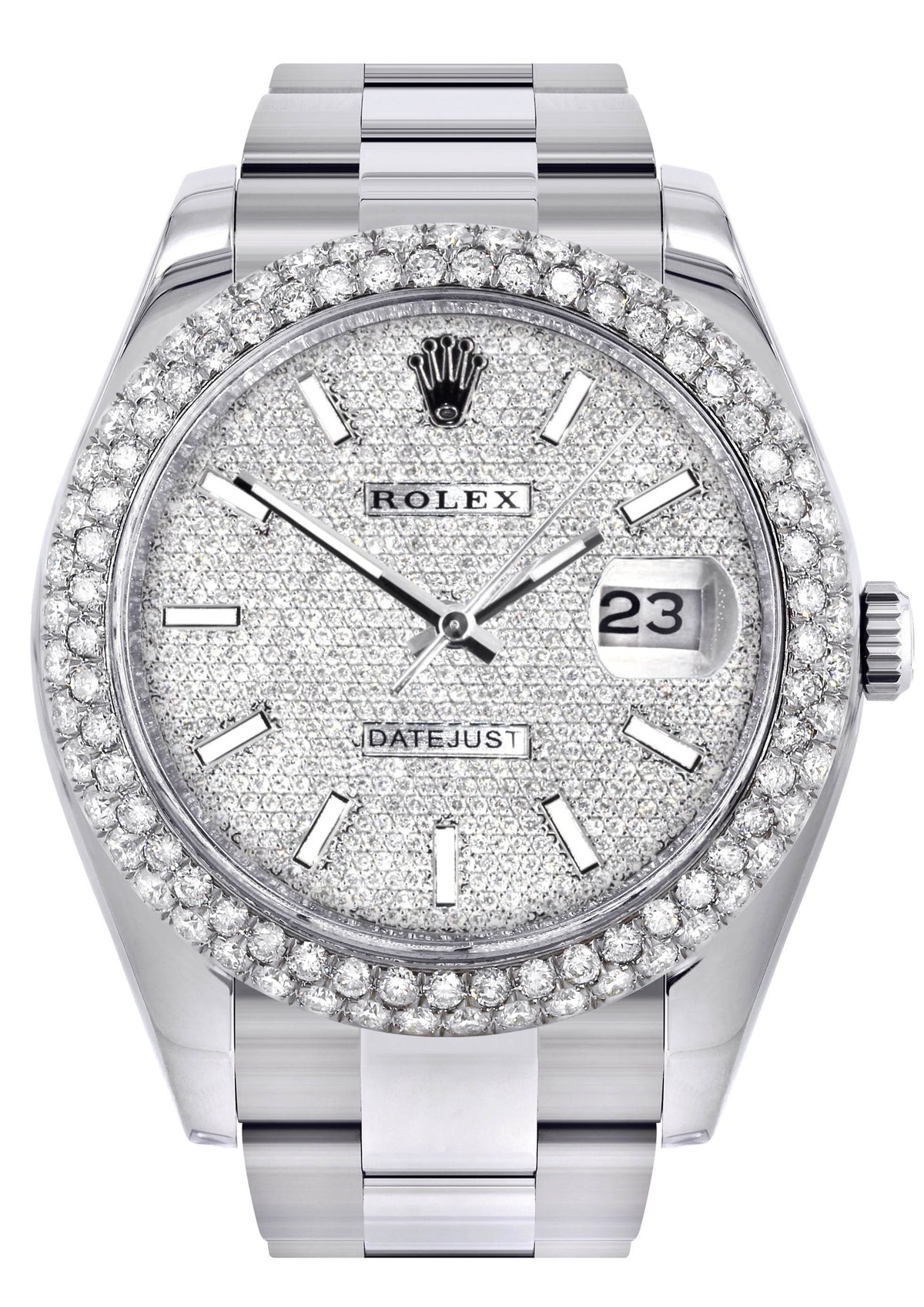 Womens Rolex Datejust II Watch | 41 MM | Diamond Dial | Two Row | Oyster Band