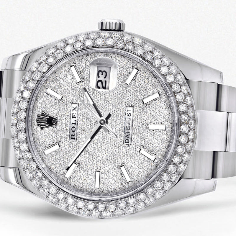 Womens Rolex Datejust II Watch | 41 MM | Diamond Dial | Two Row | Oyster Band