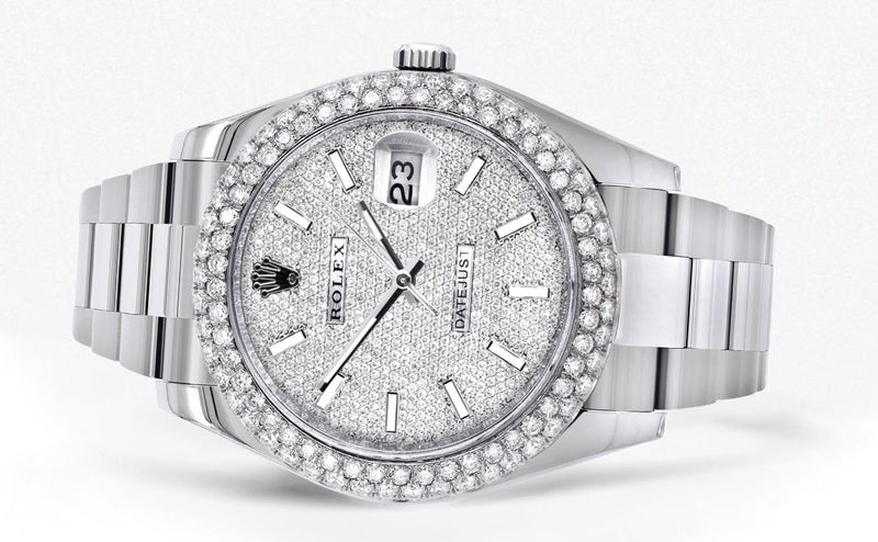 Womens Rolex Datejust II Watch | 41 MM | Diamond Dial | Two Row | Oyster Band