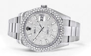 Rolex Datejust II Watch | 41 MM | Diamond Dial | Two Row | Oyster Band