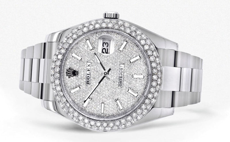 Rolex Datejust II Watch | 41 MM | Diamond Dial | Two Row | Oyster Band