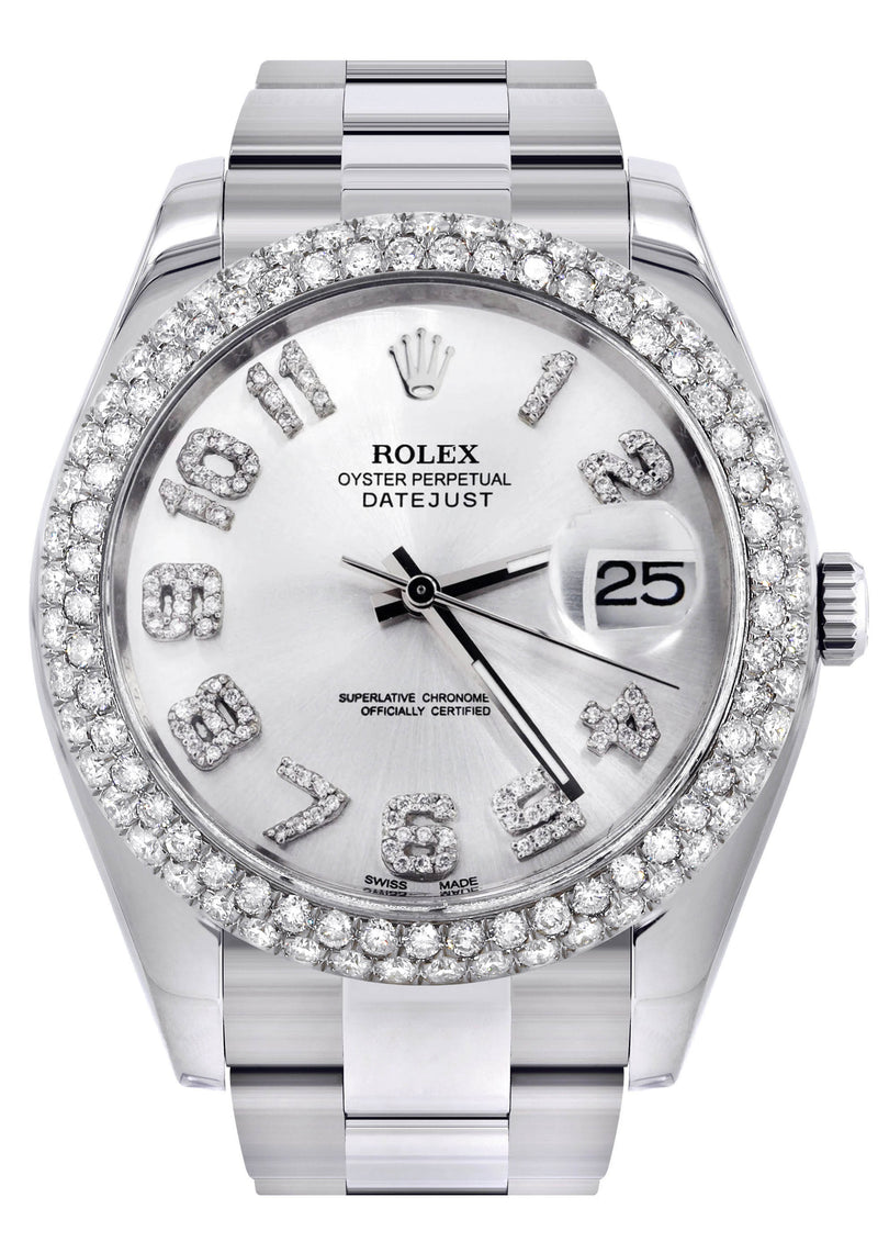 Rolex Datejust II Watch | 41 MM | White Diamond Dial | Two Row | Oyster Band