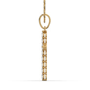 Men's VVS Lab Diamond Customizable Yellow Gold Cross Necklace Pendant