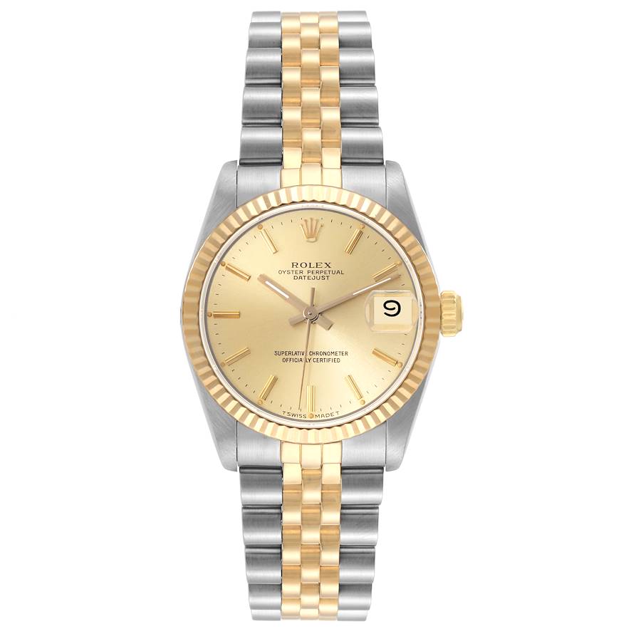 Rolex Datejust Midsize Steel Yellow Gold Ladies Watch 68273 | 34MM