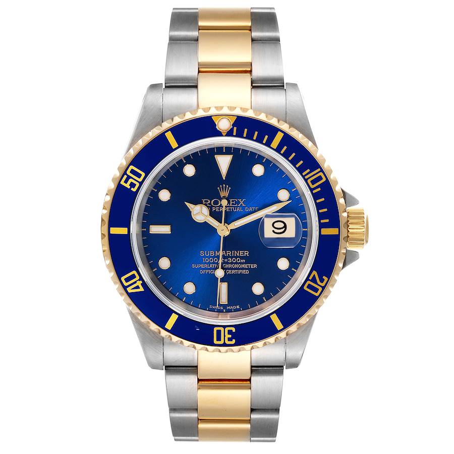 Rolex Submariner 16613lb Watch for Men | 40MM | Blue Dial | Steel Yellow Gold | 18K