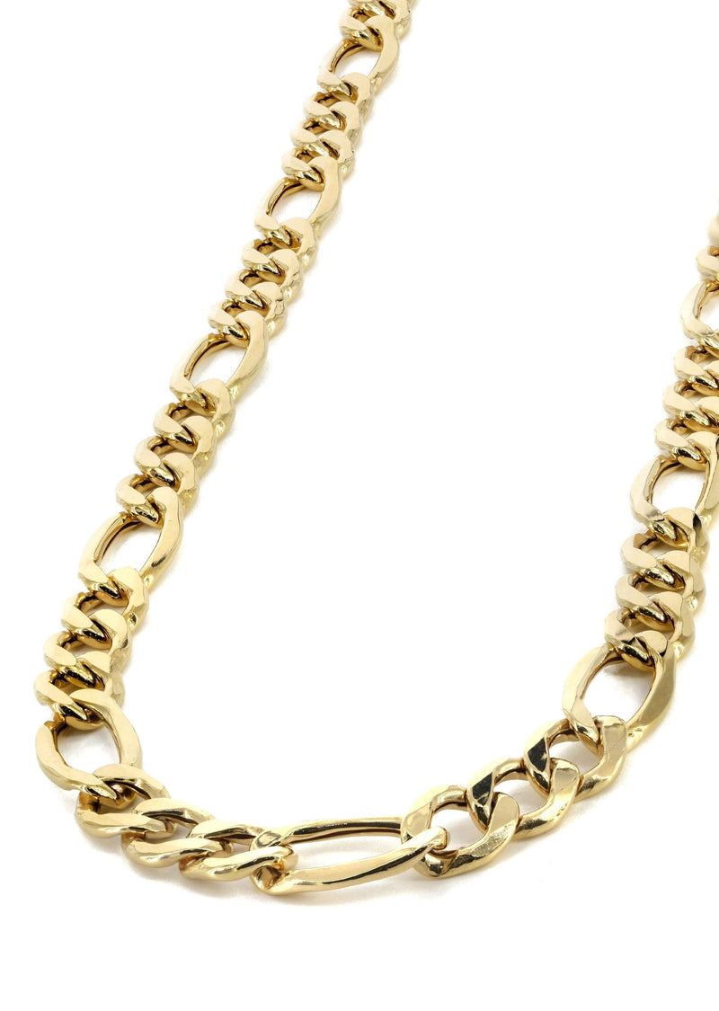 Mens Semi Solid  Figaro Chain 10K Gold
