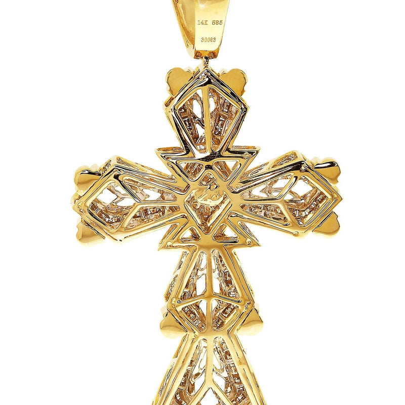 Diamond Cross Pendant| 2.55 Carats| 32.98 Grams