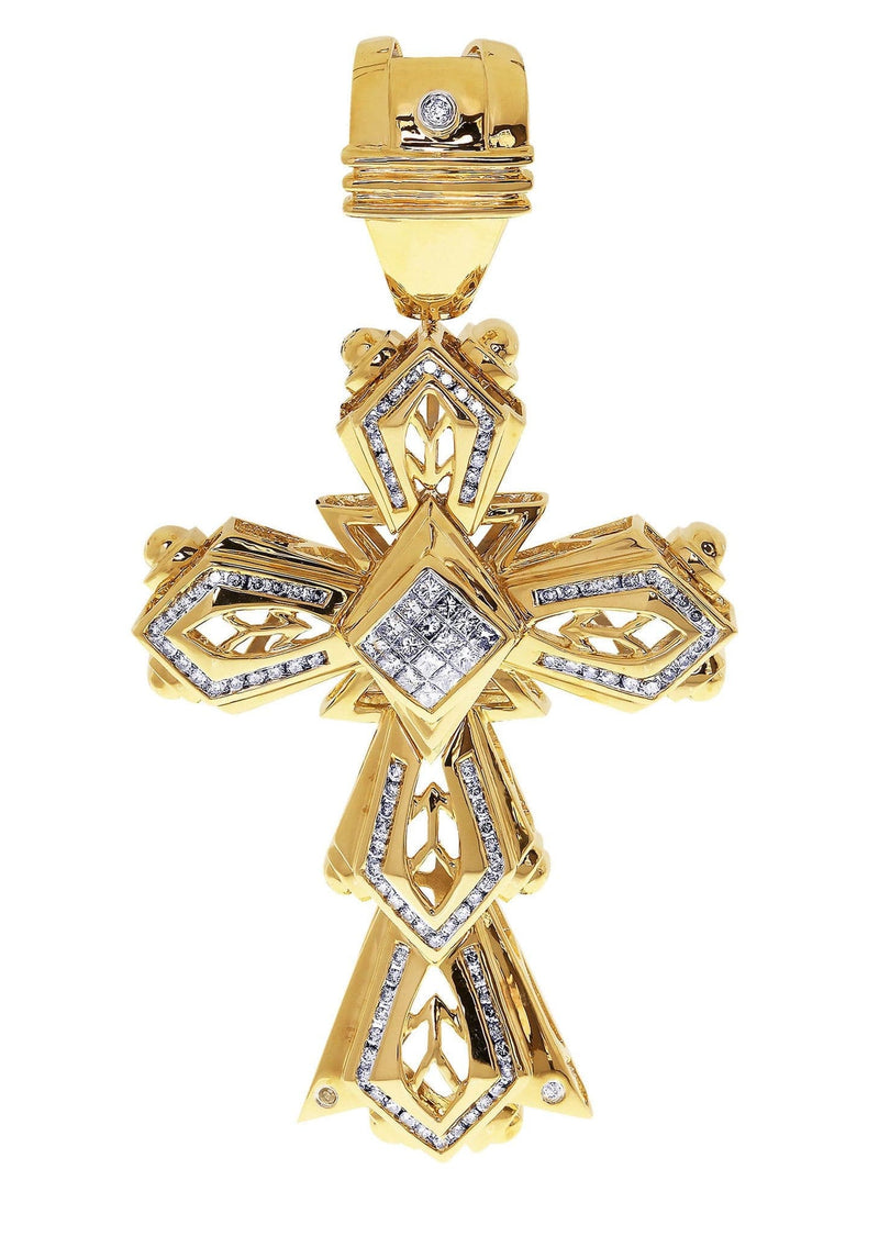 Diamond Cross Pendant| 2.55 Carats| 32.98 Grams