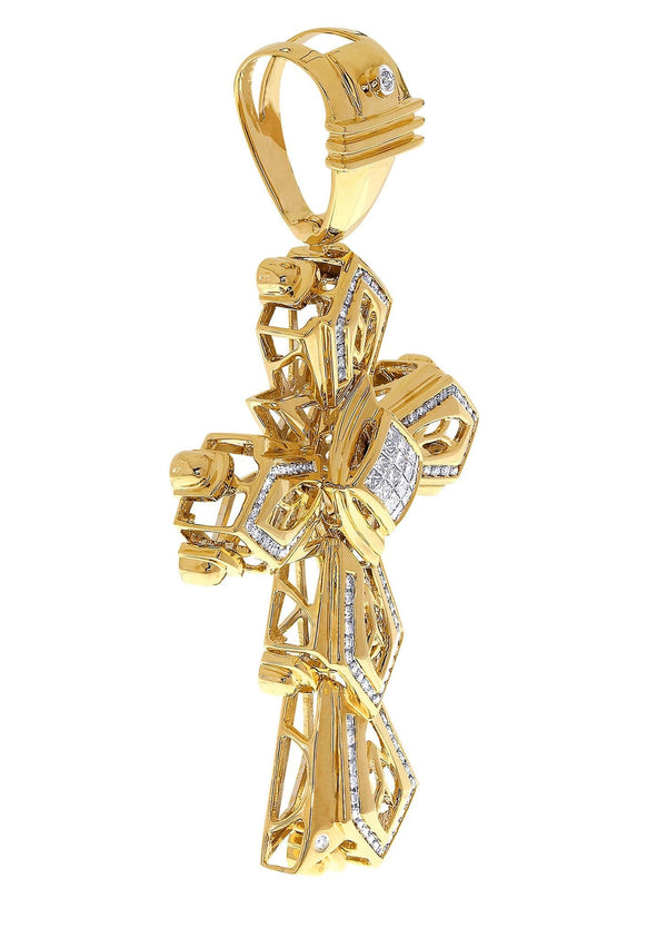 Diamond Cross Pendant| 2.55 Carats| 32.98 Grams
