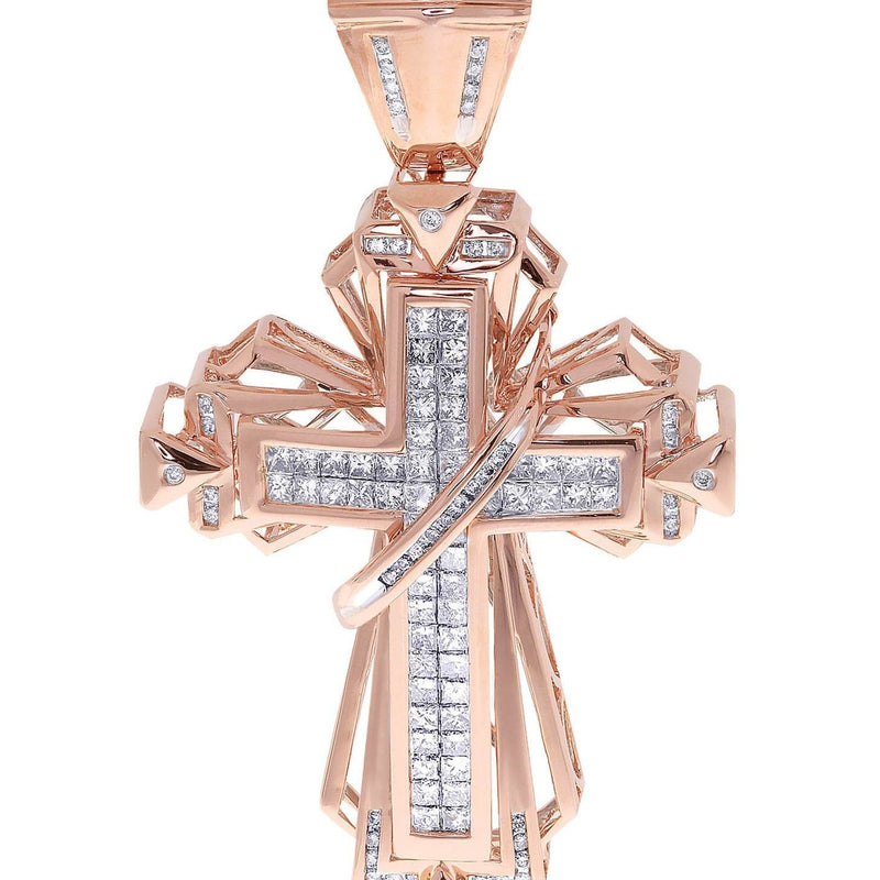Diamond Cross Pendant| 3.02 Carats| 24.46 Grams