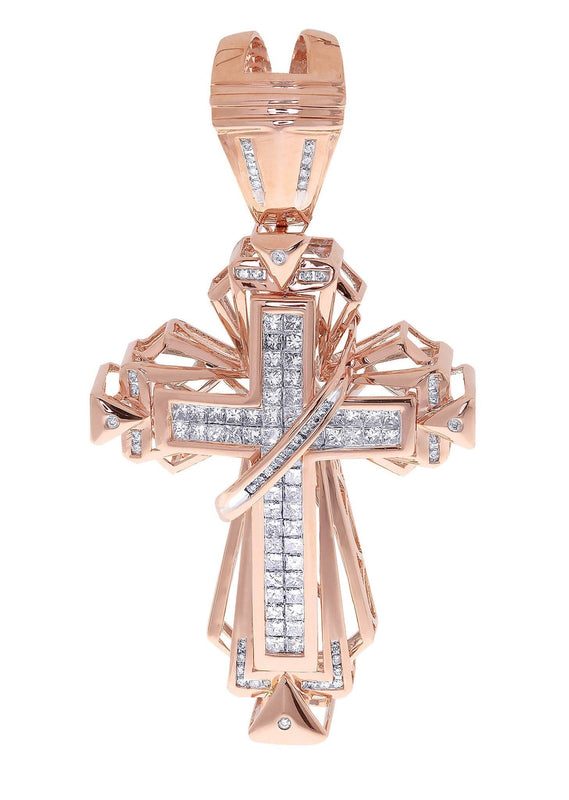 Diamond Cross Pendant| 3.02 Carats| 24.46 Grams