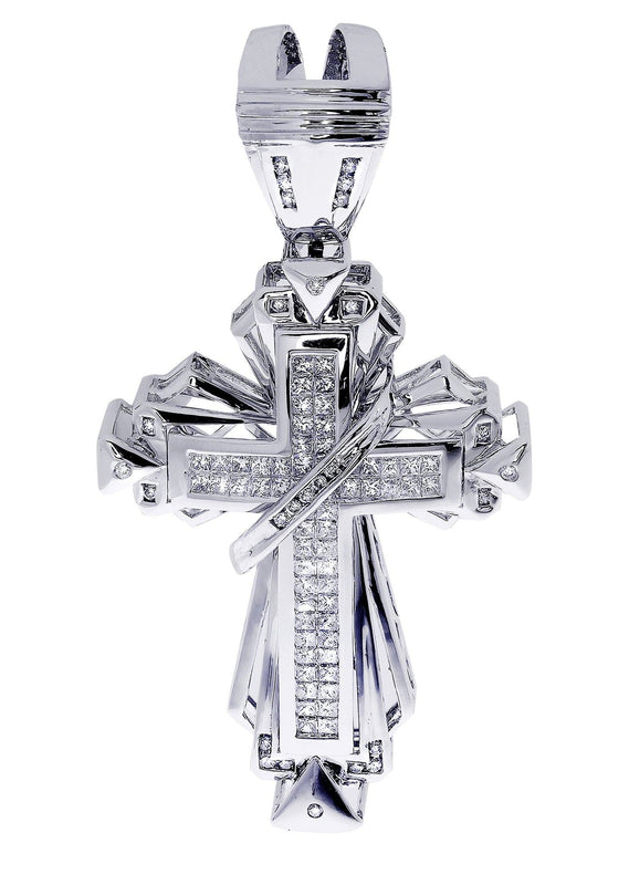 Diamond Cross Pendant| 2.66 Carats| 24.59 Grams