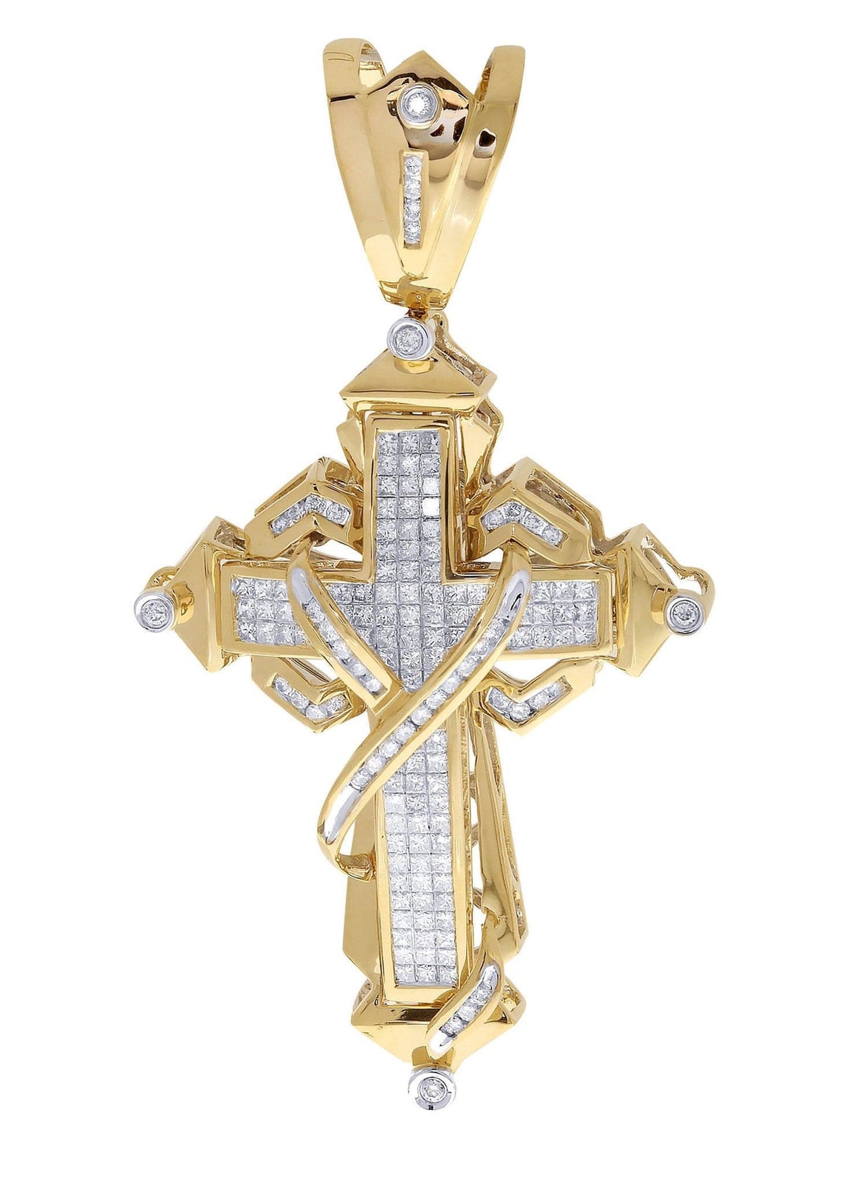 Diamond Cross Pendant | 2.71 Carats| 19.95 Grams