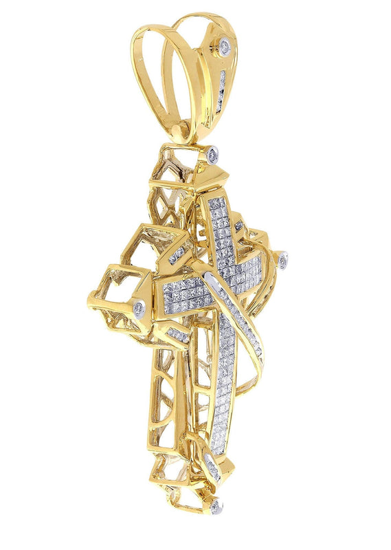 Diamond Cross Pendant | 2.71 Carats| 19.95 Grams