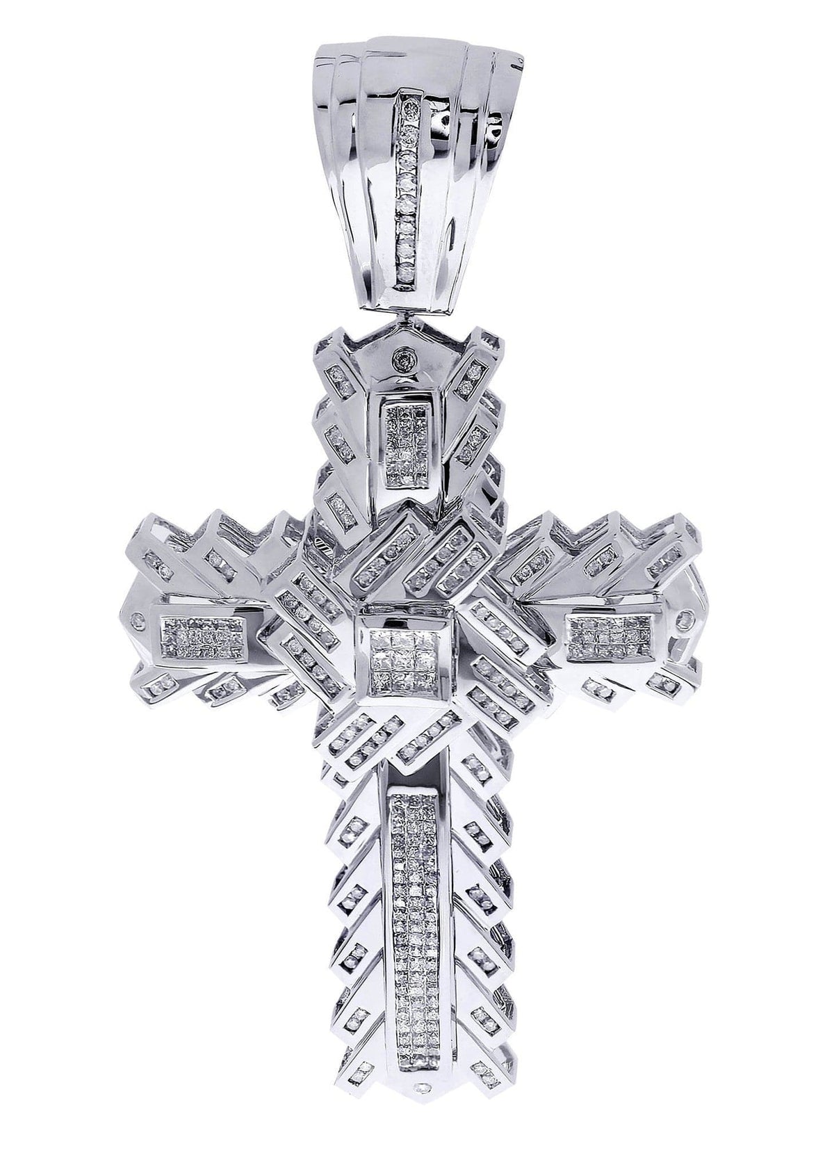 Diamond Cross Pendant| 2.56 Carats| 32.95 Grams