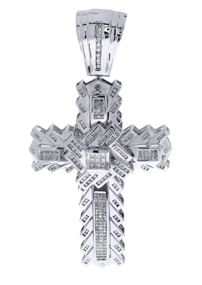 Diamond Cross Pendant| 2.56 Carats| 32.95 Grams
