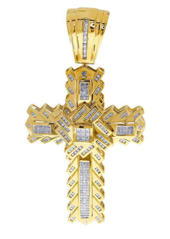 Diamond Cross Pendant| 2.51 Carats| 34.83 Grams
