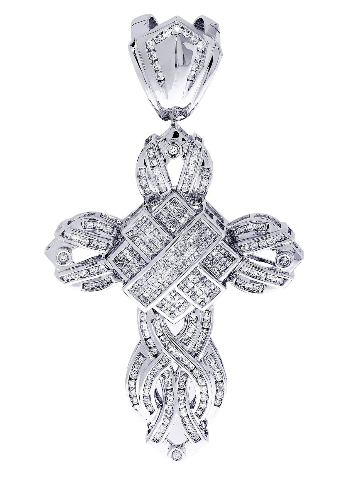 Diamond Cross Pendant| 3.26 Carats| 23.84 Grams