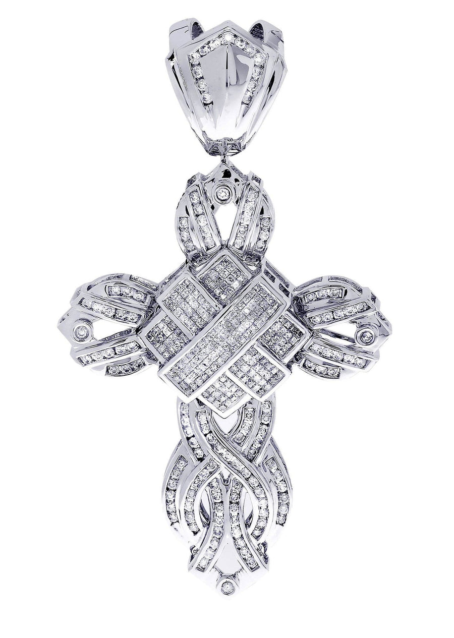 Diamond Cross Pendant| 3.26 Carats| 23.84 Grams