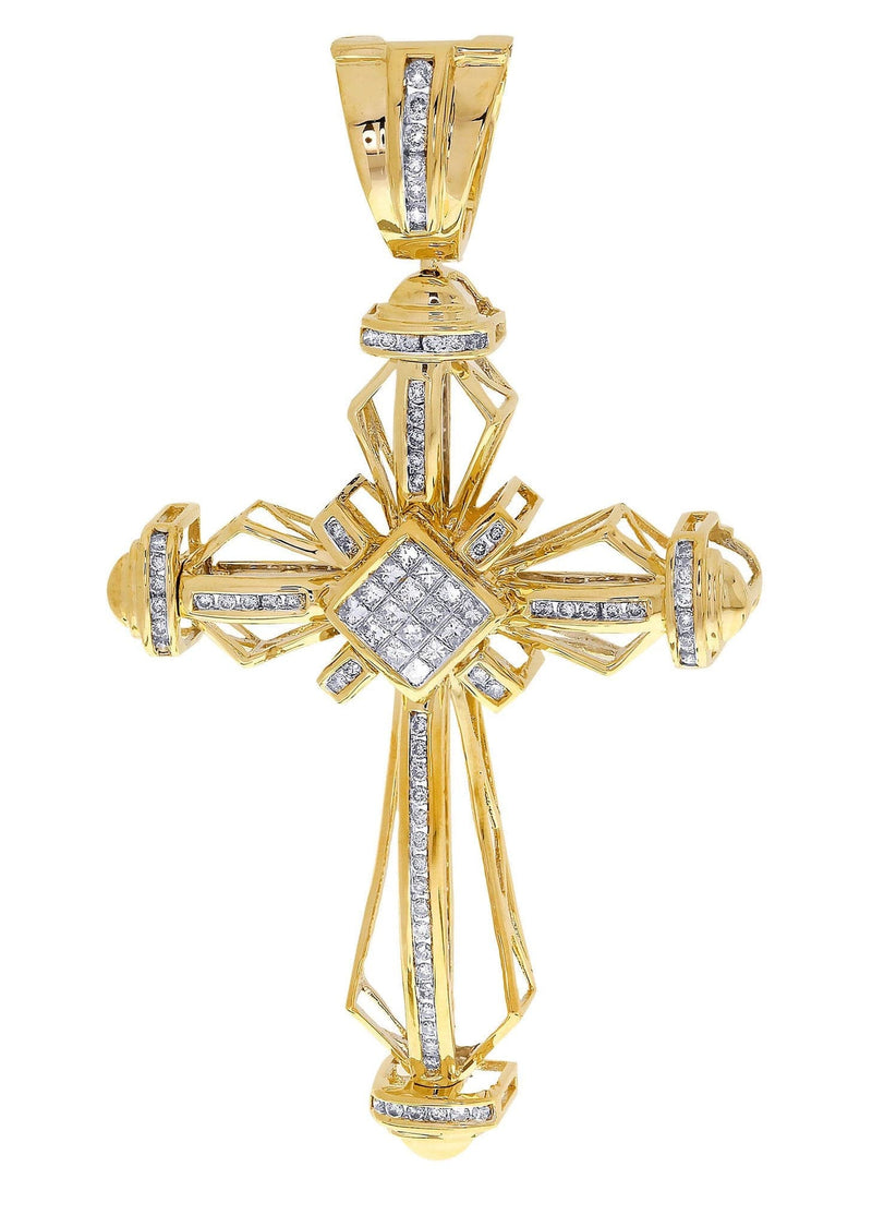 Diamond Cross Pendant| 1.36 Carats| 17.73 Grams