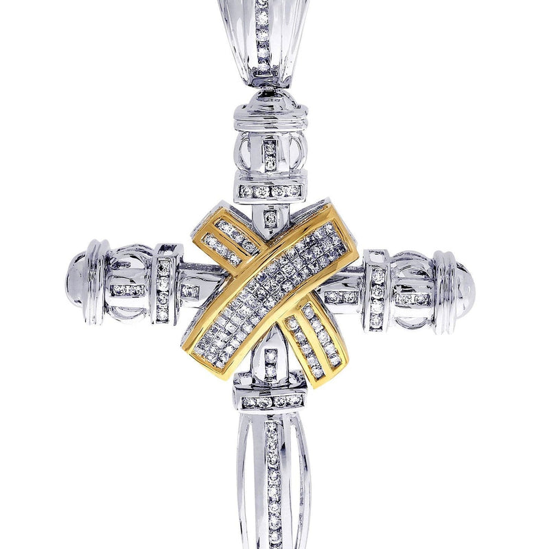 Diamond Cross Pendant| 1.84 Carats| 23.51 Grams