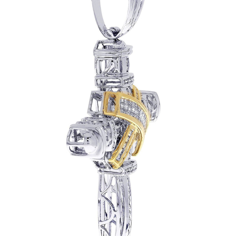 Diamond Cross Pendant| 1.84 Carats| 23.51 Grams