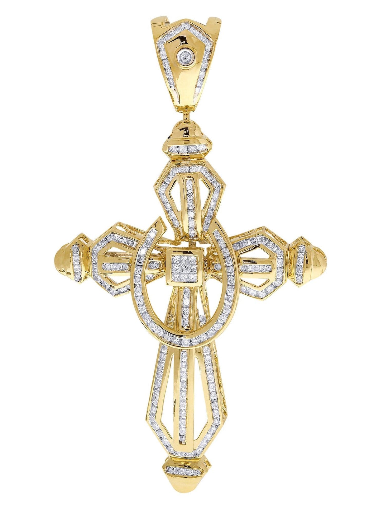 Diamond Cross Pendant| 3.61 Carats| 24.73 Grams