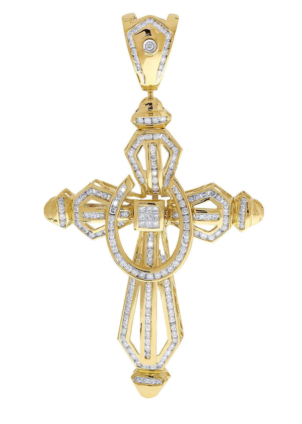 Diamond Cross Pendant| 3.61 Carats| 24.73 Grams