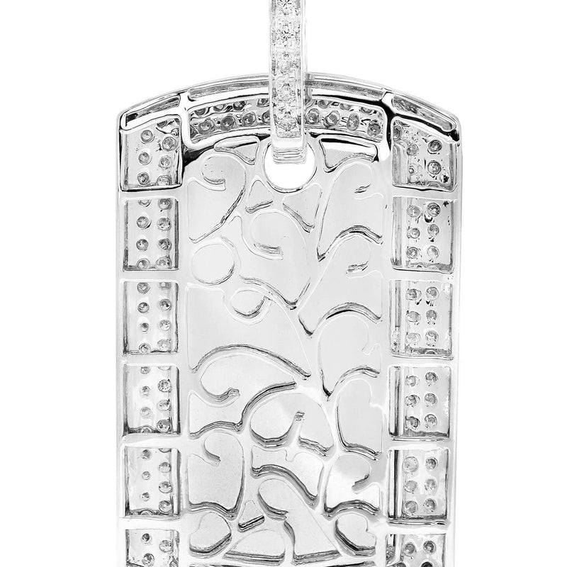 Diamond Dog Tag Pendant | 14.21 Grams | 2.21 Carats