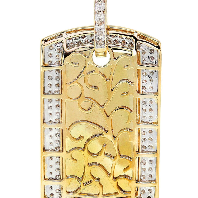 Diamond Dog Tag Pendant | 14.17 Grams | 2.17 Carats