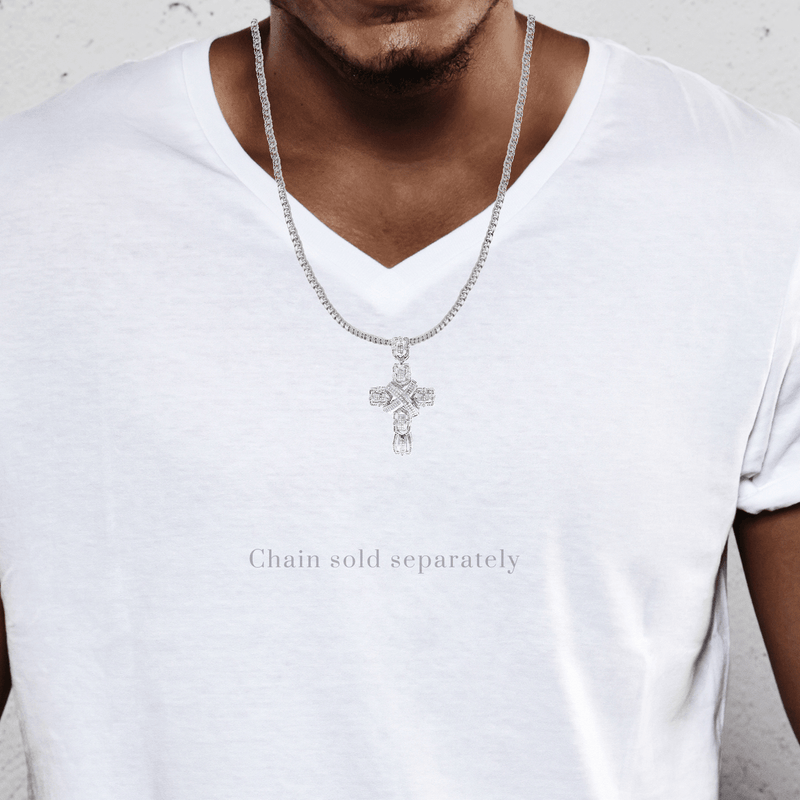 Diamond Cross Pendant| 4.33 Carats| 26.89 Grams