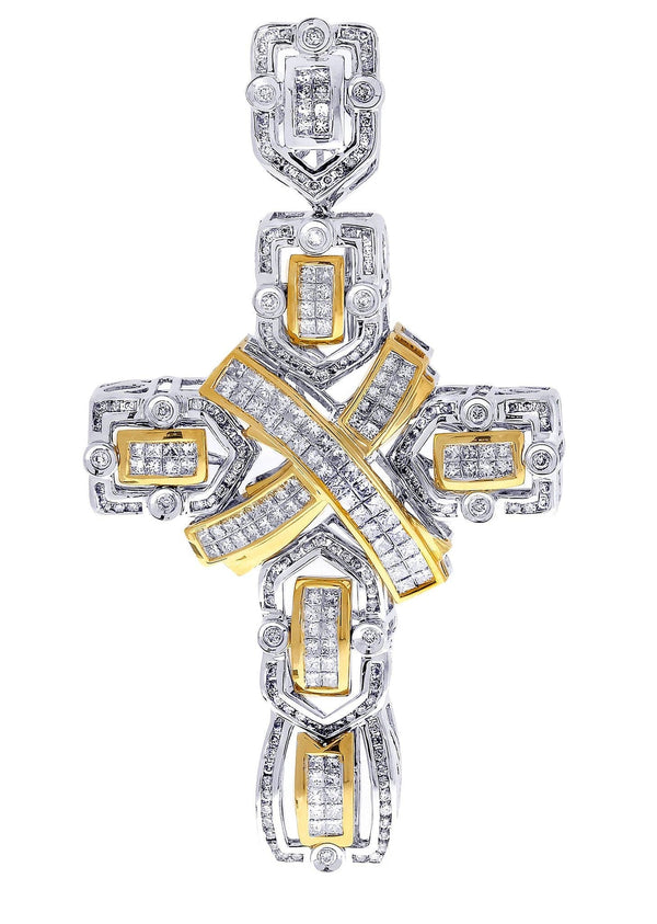 Diamond Cross Pendant| 4.22 Carats| 26.39 Grams