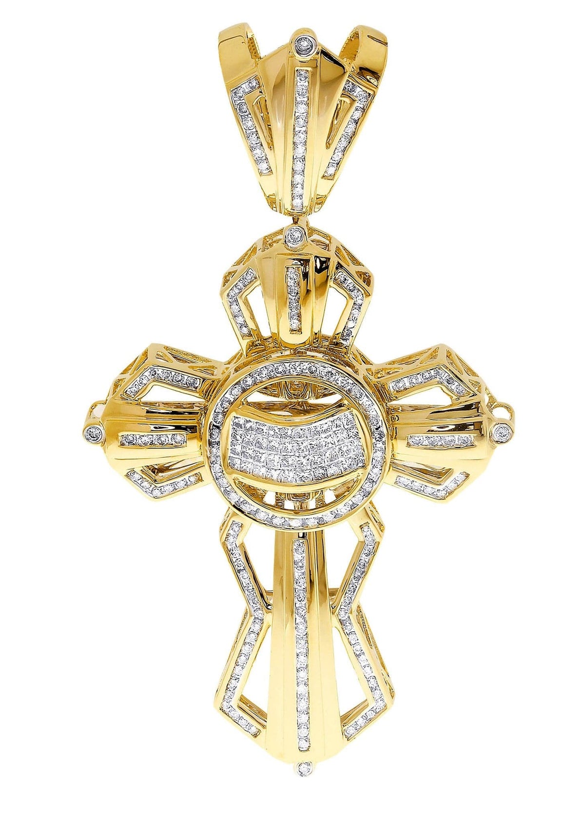 Diamond Cross Pendant| 3.57 Carats| 31.49 Grams