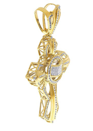 Diamond Cross Pendant| 3.57 Carats| 31.49 Grams