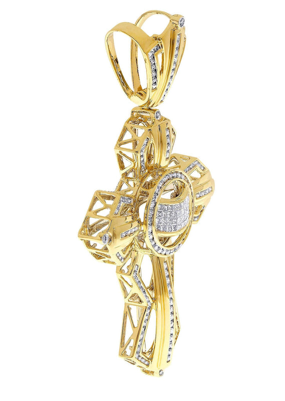 Diamond Cross Pendant| 3.57 Carats| 31.49 Grams