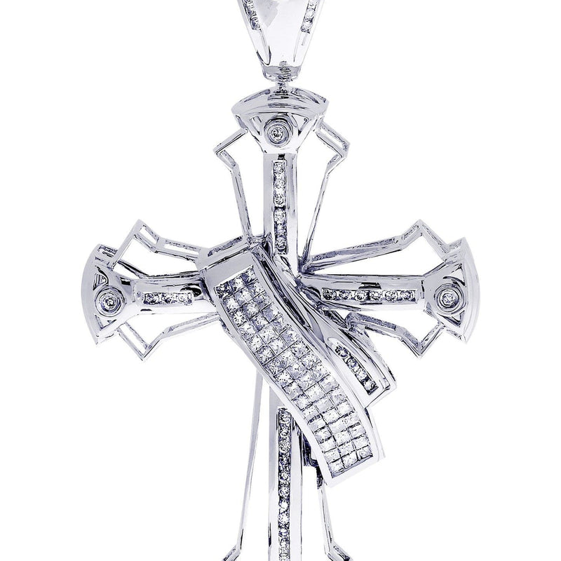 Diamond Cross Pendant| 1.65 Carats| 18.02 Grams