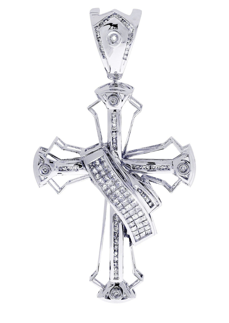 Diamond Cross Pendant| 1.65 Carats| 18.02 Grams