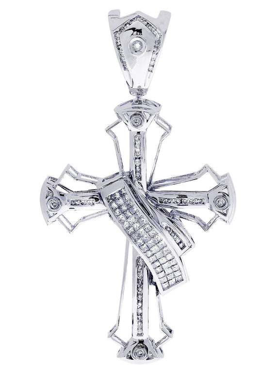 Diamond Cross Pendant| 1.65 Carats| 18.02 Grams